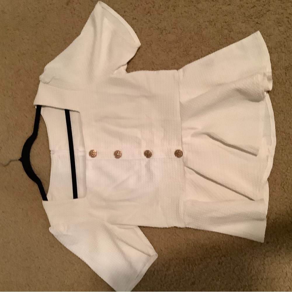 White Button-Up Blouse